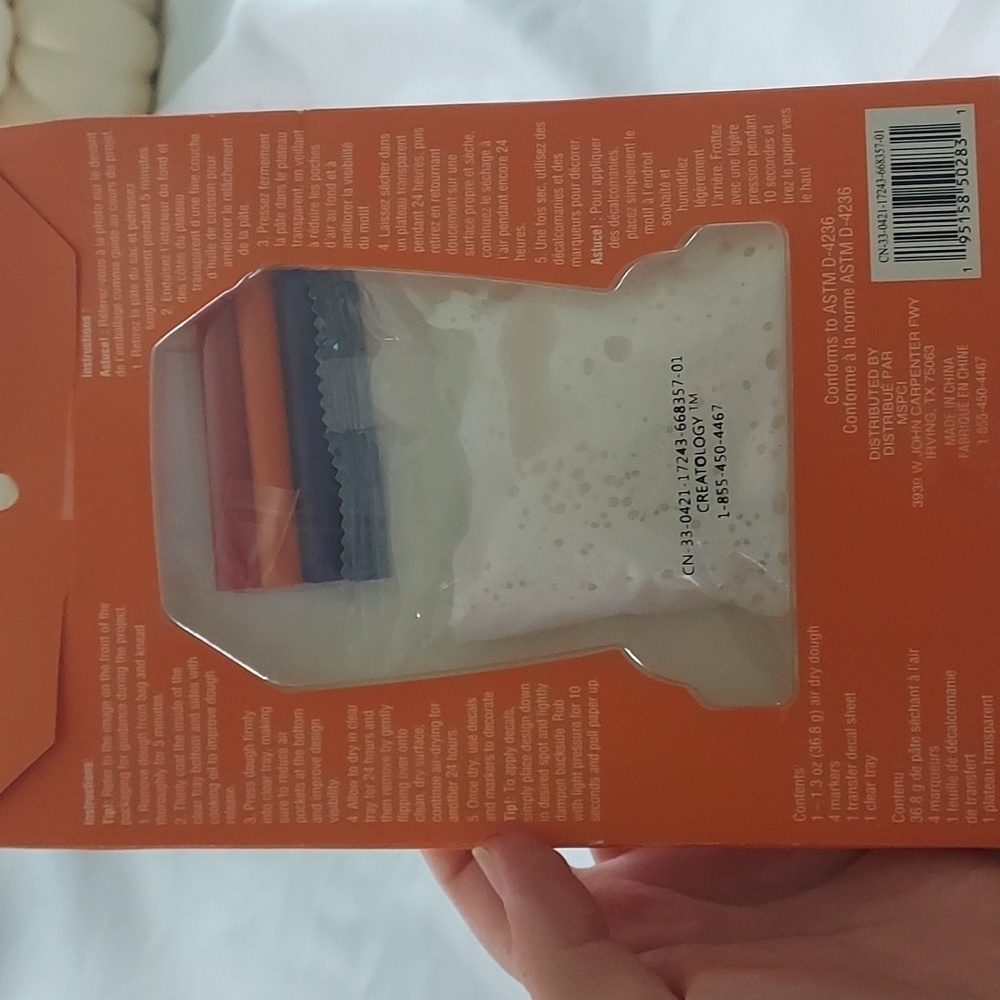 HALLOWEEN Color in Tombstone Craft Kit w/ Air Dry Dough Creatology 6+~New - Picture 5 of 5